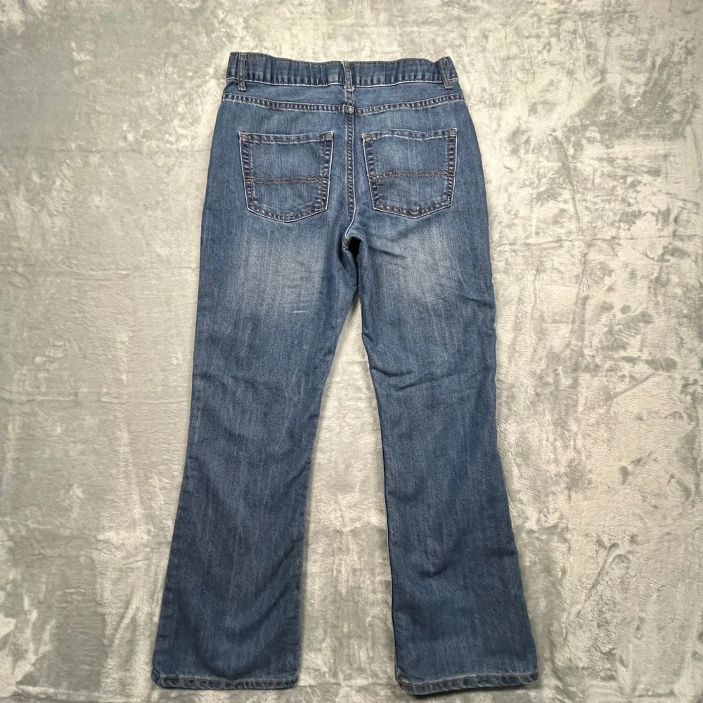 The Children's Place Bootcut Jeans Kids Size‎ 12 Husky Blue Adjustable Waist